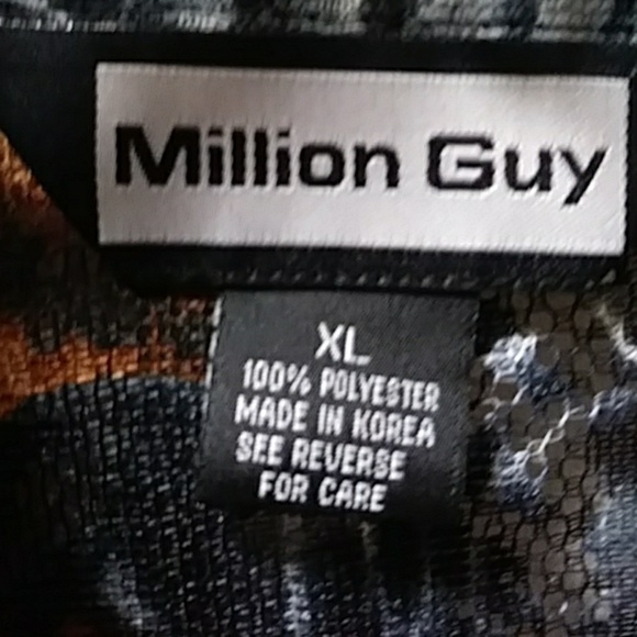 NEW Mens net button down shirt XL - Picture 3 of 5